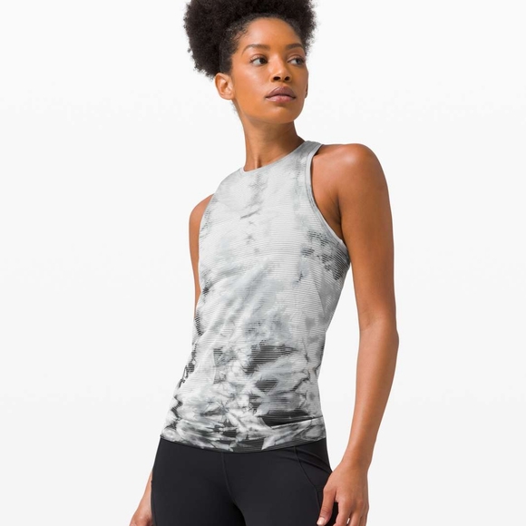 Lululemon Swiftly Tech Tank 2.0 *Wash Shibori Stripe Graphite Grey - Picture 1 of 9
